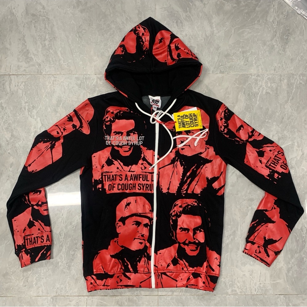 Asaali x Awful Lot Of Cough Syrup ( Collab ) Red Hoodie Size Large